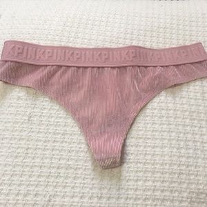 Victoria’s Secret pink velvet thong panty